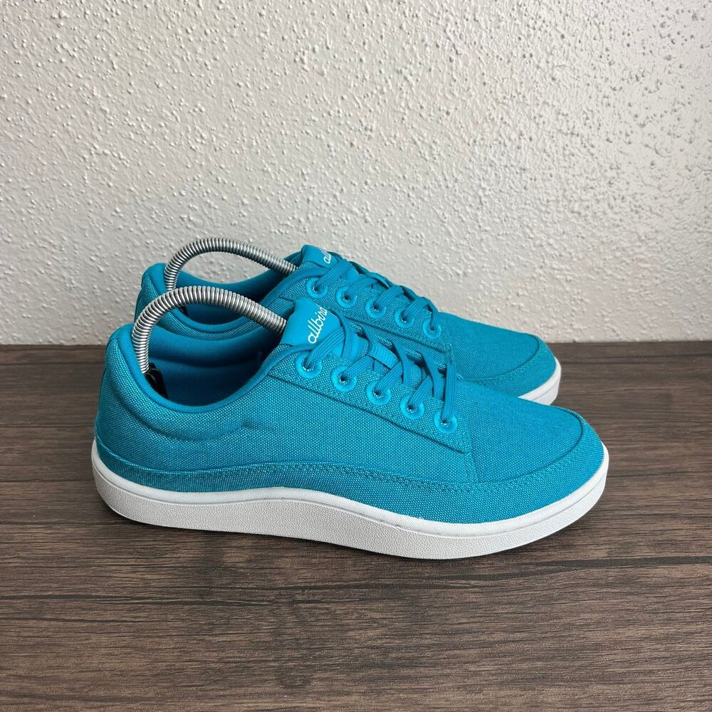 Allbirds Canvas Pacers Teal White Casual Shoes Sneakers Womens Size 9 US